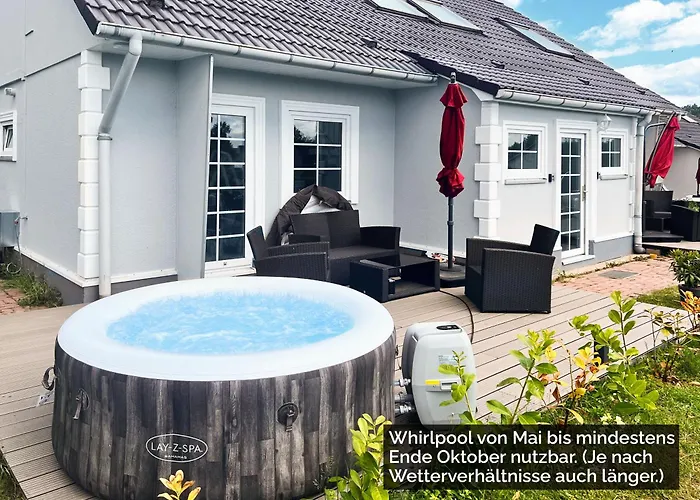 度假居 Ferienhaeuser Insel Usedom Haus Diego 9 - Blick Aufs Achterwasser! Whirlpool Und Sauna