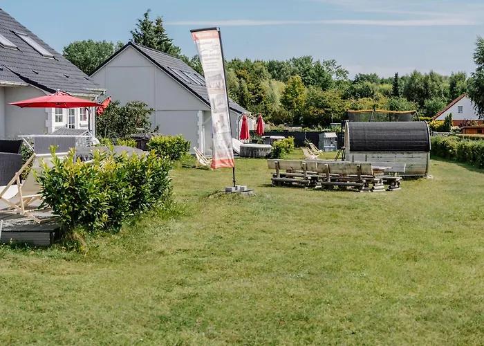 Ferienhaeuser Insel Usedom Haus Diego 9 - Blick Aufs Achterwasser! Whirlpool Und Sauna 度假居 Lutow